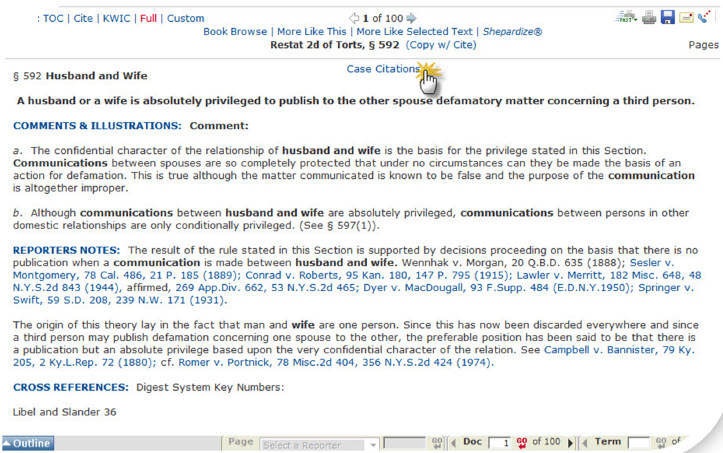 Lexis: Restatements Page